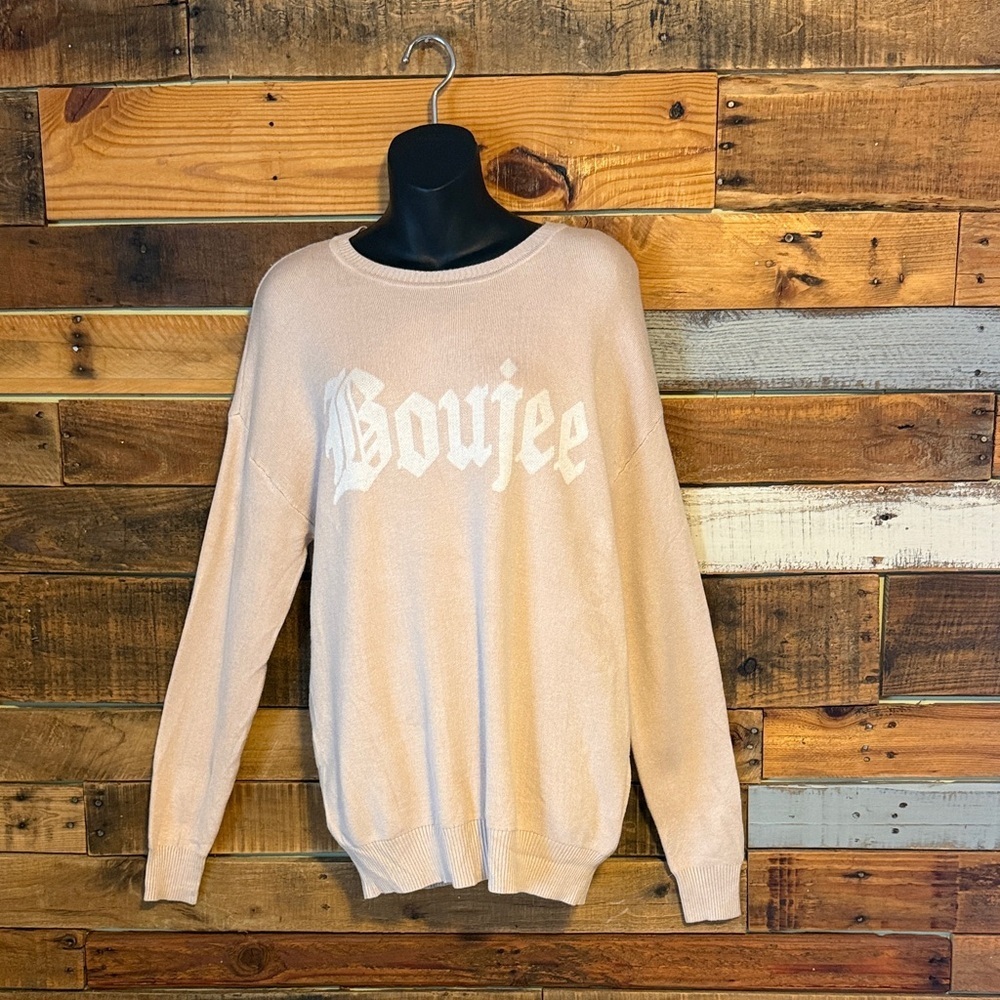 NWT Pink Rose “Boujee” Sweater